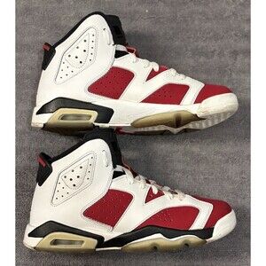 Nike Air Jordan 6 Retro Carmine Kids Size 7Y 384665-160